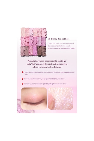 Dasique Mat Ve Işıltılı Renk Seçenekleri Sunan Far Paleti Shadow Palette 18 Berry Smoothie 18 Berry Smoothie