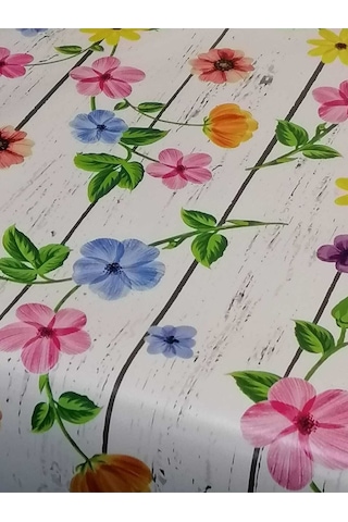 Elyaflı Pvc Muşamba - Desenli Silinebilir Masa Örtüsü Mrl200a Çok Renkli