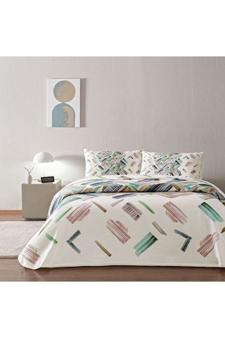 Taç Juno Tek Kişilik Pike Takımı Mavi Mavi