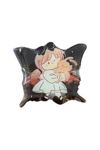 E2m Pop Socket Telefon Tutucu Kelebek Sarı Sarı