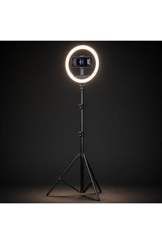Ayrex 10 İnç Ring Light Tripodlu 3 Renk Bluetooth 5.2 2.1 M Np-l20s
