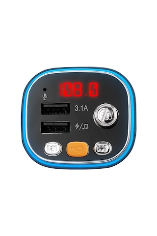 S-link Sl-bt306 Çift Usb 5v 3.1a Rainbow Işıklı Led Ekran Tf Kartlı V5.0 Bluetooth Fm Transmitter