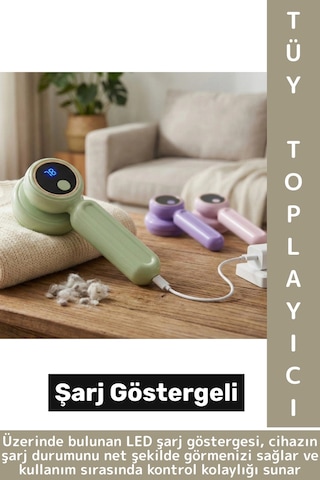 Premium Koltuk Kıyafet Pet Pamuk İplik Battaniye Şarj Göstergeli Tüy Toz Tiftik Temizleme Aleti çok renkli