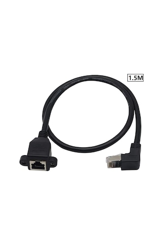 4777 Rj45 Dişi Erkek Uzatma 1.5m Dirsek 90 Derece Panel Tipi Cat6