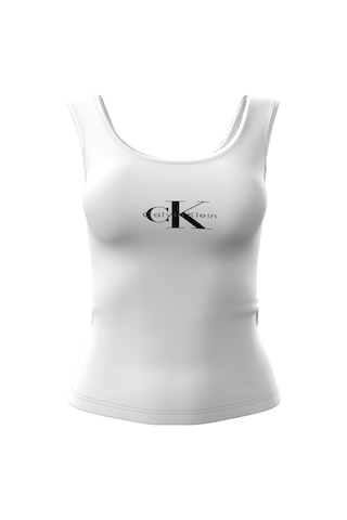 Calvin Klein Ck Kadın Beyaz Kolsuz Bluz-13662 Beyaz