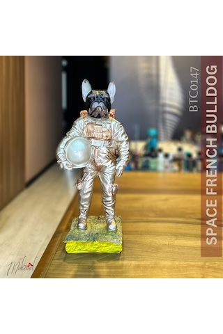 Uzay Fransız Bulldog Tam Takım Elbise, Dekoratif Astronot, El Ya