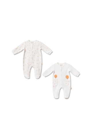 Babycosy Organic Wear Bebek 2li Tulum %100 Organik Pamuk , Bebek - Yenidoğan- Csy3057 Ekru