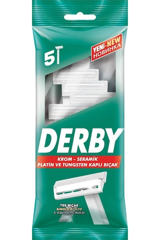 Derby Tek Bıçaklı 5 Li Poşet X 6 Adet