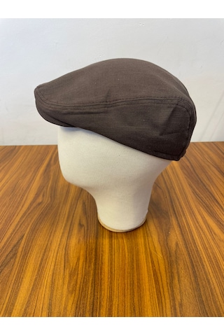 Hamze Peaky Blinders Tommy Shelby Spor Model Keten Kasket Şapka Kahverengi