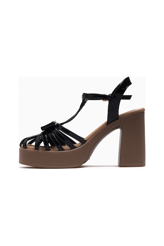 Guja Kadın Platform Topuklu Sandalet 26y 26y491-6 Siyah Siyah