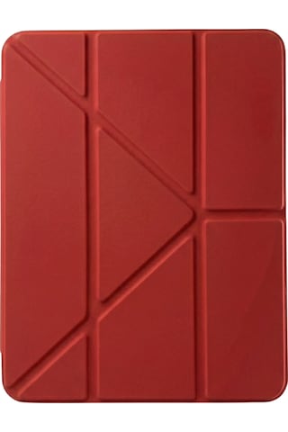 Ps Apple Uyumlu iPad Air 11 İnç M4 / M3 / M2 Tri Folding Standlı Kılıf - Kırmızı Kapaklı Kılıf