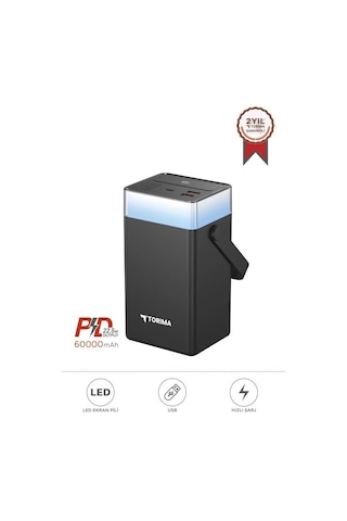 Taşınabilir Batarya 60000 Mah Trm-1061 Siyah 22,5w Telefon Şarjı Mobil Enerji Güç Kaynağı Çok Renkli
