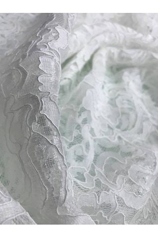 Dantel Güpür Cordone Abiyelik Elbiselik Bluzluk Beyaz