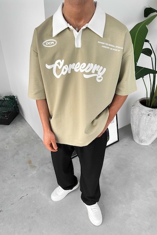 Su Yeşili Coreev Polo Yaka Outplenty Premium Oversize Tişört Su Yeşili