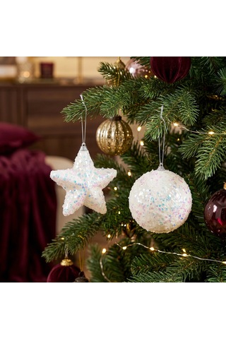 Karaca Home New Year Sparkle 2'lü Ağaç Süsü Diğer