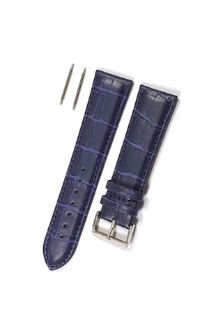 Av.Lacivert Kroko (Pu) Deri Saat Kordonu Kayışı 18-20-22-26 Mm