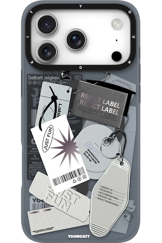 Apple Uyumlu iPhone 17 Pro Kılıf M-safe Şarj Özellikli Youngkit Different Dimension Serisi Kapak Gri Gri