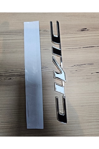 Honda Civic Uyumlu İthal Metal Bagaj Yazısı Krom Zemin Siyah Yazı Krom Siyah Etiket