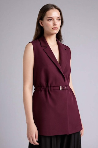 Defacto Fıtted Ceket Yaka Yelek D4784ax26spbr151 Bordo-br151