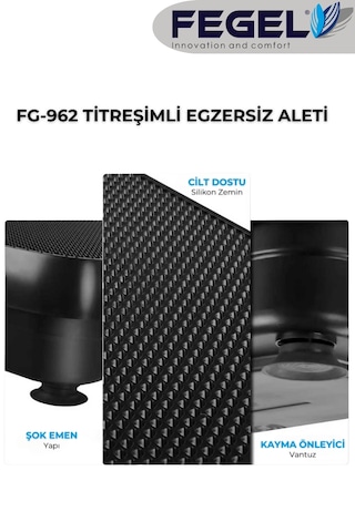 Fg-962 Titreşimli Spor Ve Egzersiz Aleti 99 Kademe, Uzaktan Kumandalı, Direnç Bantlı,120 Kg Siyah