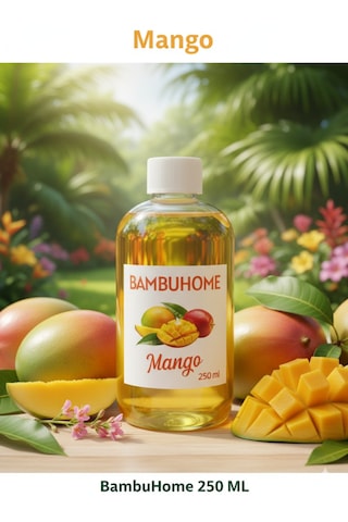 Bambuhome Dıffuser Çubuklu Kokular İçin Yedek Mango 250 Ml Mango