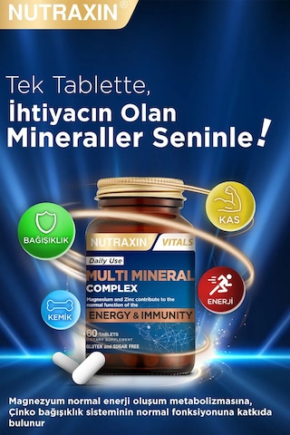 Nutraxin Multivitamin Mineral Immune Complex 2x60tablet