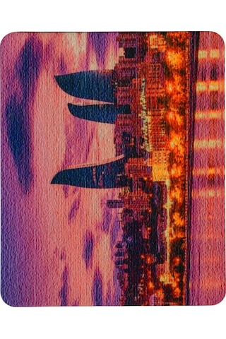 Baku Flame Towers Desenli Kaymaz Taban Optik Bilgisayar Notebook Mouse Pad Maus Ped 17,5x21,5cm