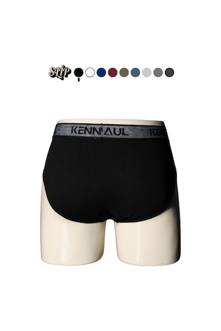 Kp Erkek Düz Pamuklu Siyah Boxer Slip Boxer Siyah