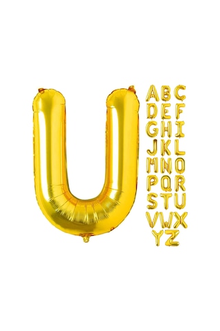 U Harf Gold Folyo Balon16 İnç 36 cm