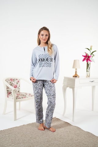 Relax Mode Kadın Gri Penye Pijama Takımı - 25172r