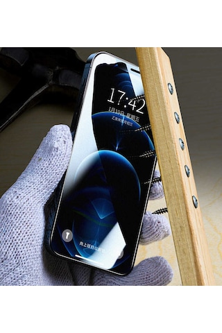 Butam Bilişim İphone 12 Pro Max Uyumlu Rika Premium Privacy Temperli Cam Ekran Koruyucu