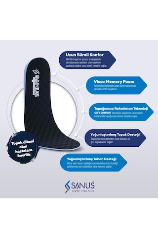 Sanus M900 Visco Memory Foam Anatomik Unisex Tabanlık