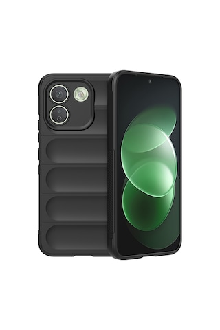 Xiaomi Redmi Note 17 Pro Max Kılıf Elde Tutma Kolaylıkla Kaydırmaz Kenar Line Dizayn Optietnik Kapak Siyah