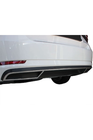 Skoda Super B8 Egzoz Çıkışı 3 Prç Krom 2015 ve Sonrası