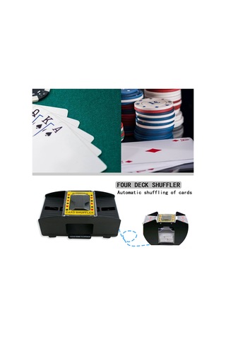 Lemestar Plastik Otomatik Kart Şartlayıcı - 1-6 Deste Destekli, Pil İle Çalışır 4 C Pil Gerekiyor , Hızlı Ve Pratik Oyun İçin