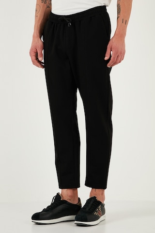 Buratti Pamuklu Regular Fit Yüksek Bel Düz Paça Çimalı Jogger Erkek Pantolon 5908058 Siyah