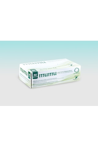 Mumu Beyaz Pudrasız Lateks Muayene Eldiveni 100'lü x 20 Paket