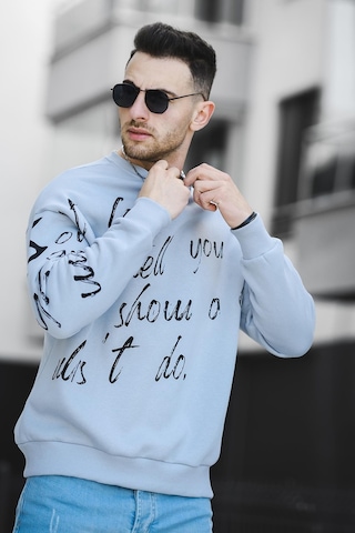 Oksit Trc 2715 Üç İplik Şardonlu Baskılı Bisiklet Yaka Oversize Erkek Sweatshirt 001