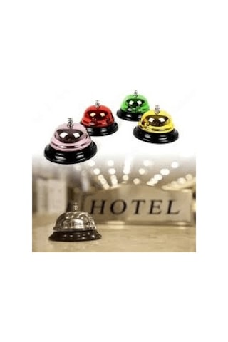 Metal Renkli Masa Otel Resepsiyon Zili Lisinya