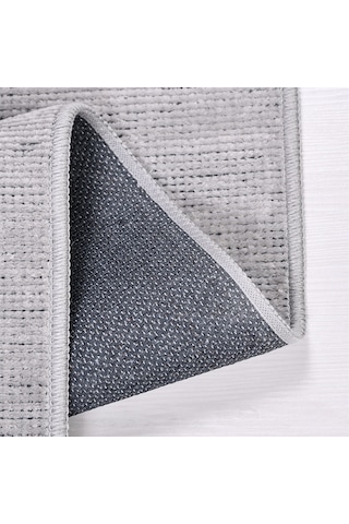 Çam Halı Crea Decolux Azade 8205 Gri Özel Kaymaz Tabanlı Pamuk Dokuma Kilim