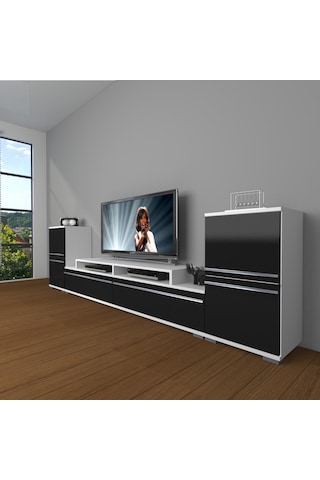 Decoraktiv Ekoflex On2 Mdf Tv Ünitesi Tv Sehpası Beyaz - Siyah