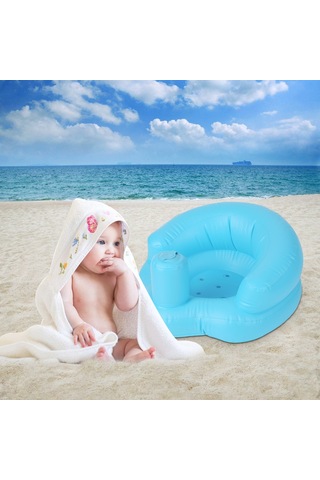 Yifomall Baby Oyun Ve Oturma Koltuğu - Ergonomik, Kolay Şişirilebilir, Pvc Malzeme - Ev, Plaj, Banyo Kullanıma Uygun Mavi