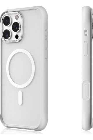 Apple Uyumlu iPhone 16 Pro Max Kılıf Magsafe Airbagli Youngkit Dynamic 2 Serisi Kapak Beyaz