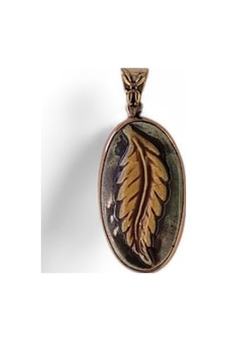 Ay Işığında Huzur Bronz Çini Taşlı Çelik Zincir Kolye Rose Gold