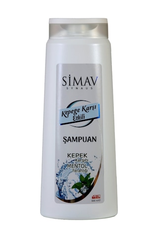 Simav Synaus Termal Sulu Kepeğe Karşı Etkili Mentollü Şampuan 500 ML