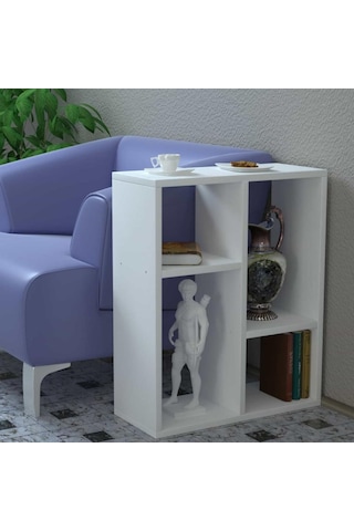 Dekorister Lupus Yan Sehpa Beyaz