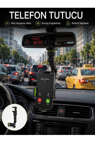 Ayarlanabilir Dikiz Aynası Telefon Tutucu Görüş Açısını Engelleme Çok Renkli