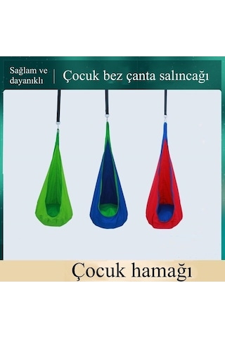 Skycity Kids Çocuklar İçin Pamuklu Hamak Salıncakları Mavi Mavi