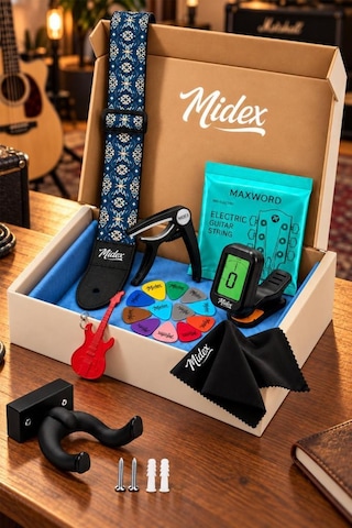 Midex Cl-40-pak Özel Tasarım Elektro Gitar Aksesuar Seti