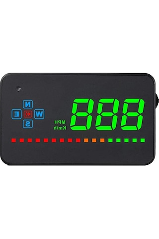 Moveevo Araç Gps Hud Sürücü Gösterge Paneli, 3.5" Hd Ekran, Hız Alarmı, Konum Gösterimi, Usb Şarjlı, Evrensel Uyumlu